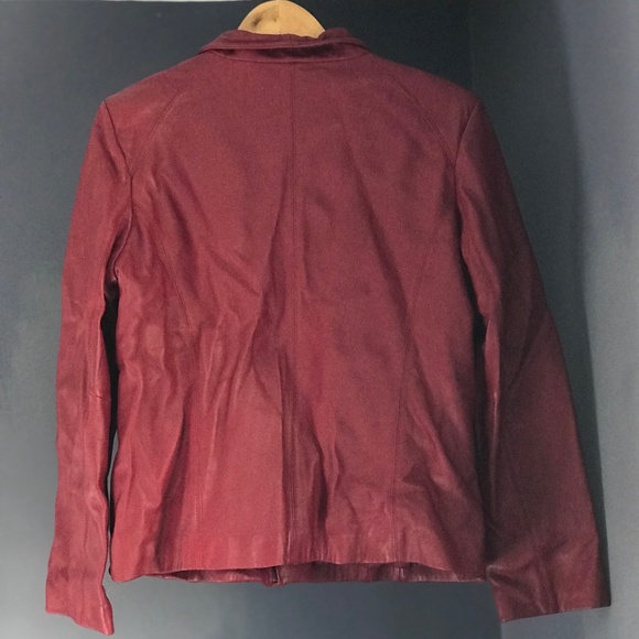 Siena Red Leather Coat - Picture 2 of 3